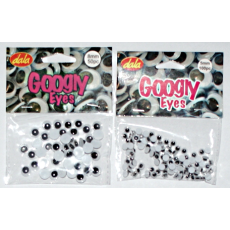 Dala Googly Eyes Black & White Basic 8mm 50's